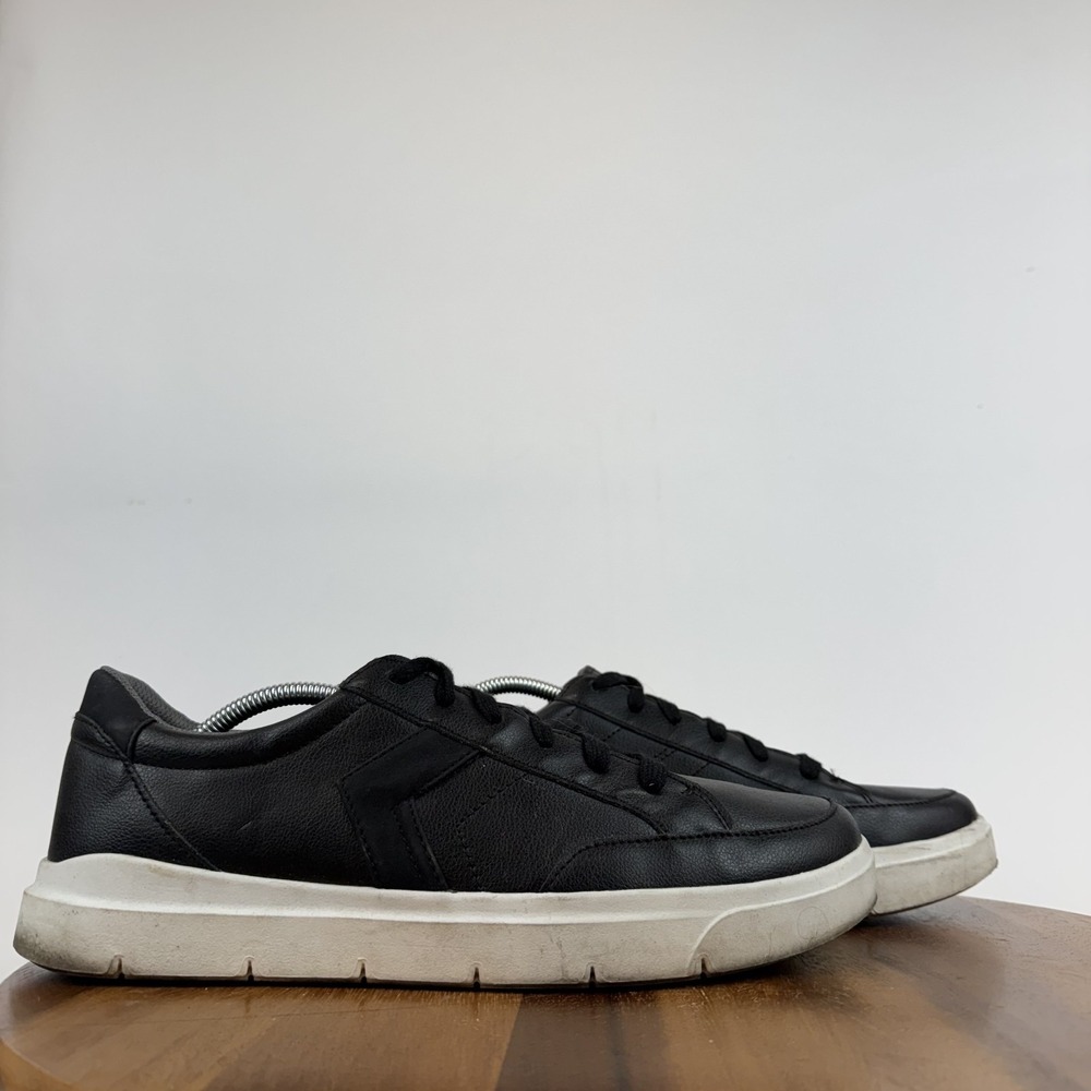 Mens Dr Scholls Madison Black Leather Lace Up Comfort Casual Sneakers Size 12 M